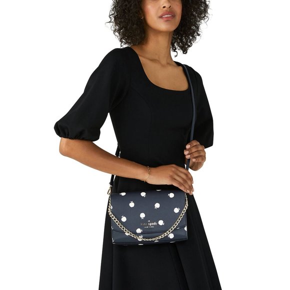 NWT Kate Spade Carson Orchard Toss Saffiano Crossbody Shoulder Bag Blue Silver - Picture 2 of 16